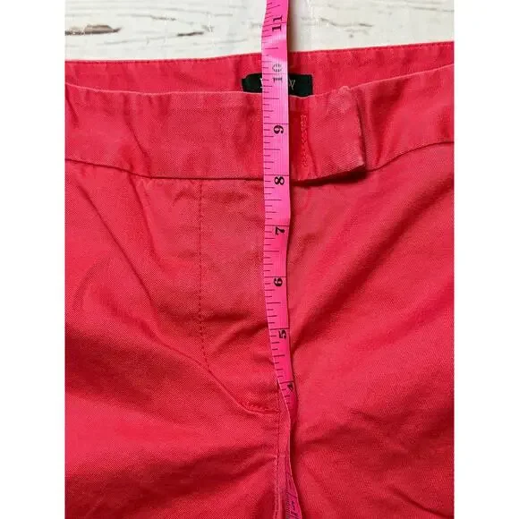 J Crew Pink Cropped Chino Pants Size 8 Perfect Fit Pink Bold Spring - Picture 5 of 7